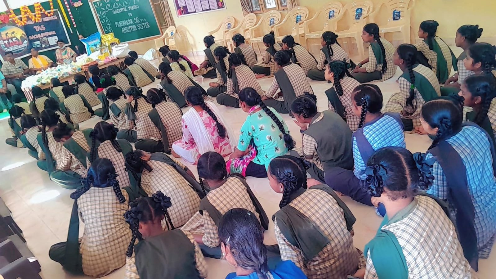 Students gathered at an MSR Charity Trust school education program event